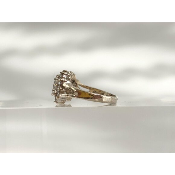 Cocktail Style Multi Gemstone Chunky 925 Sterling Silver Vintage Ring - sz 7 - Picture 5 of 16